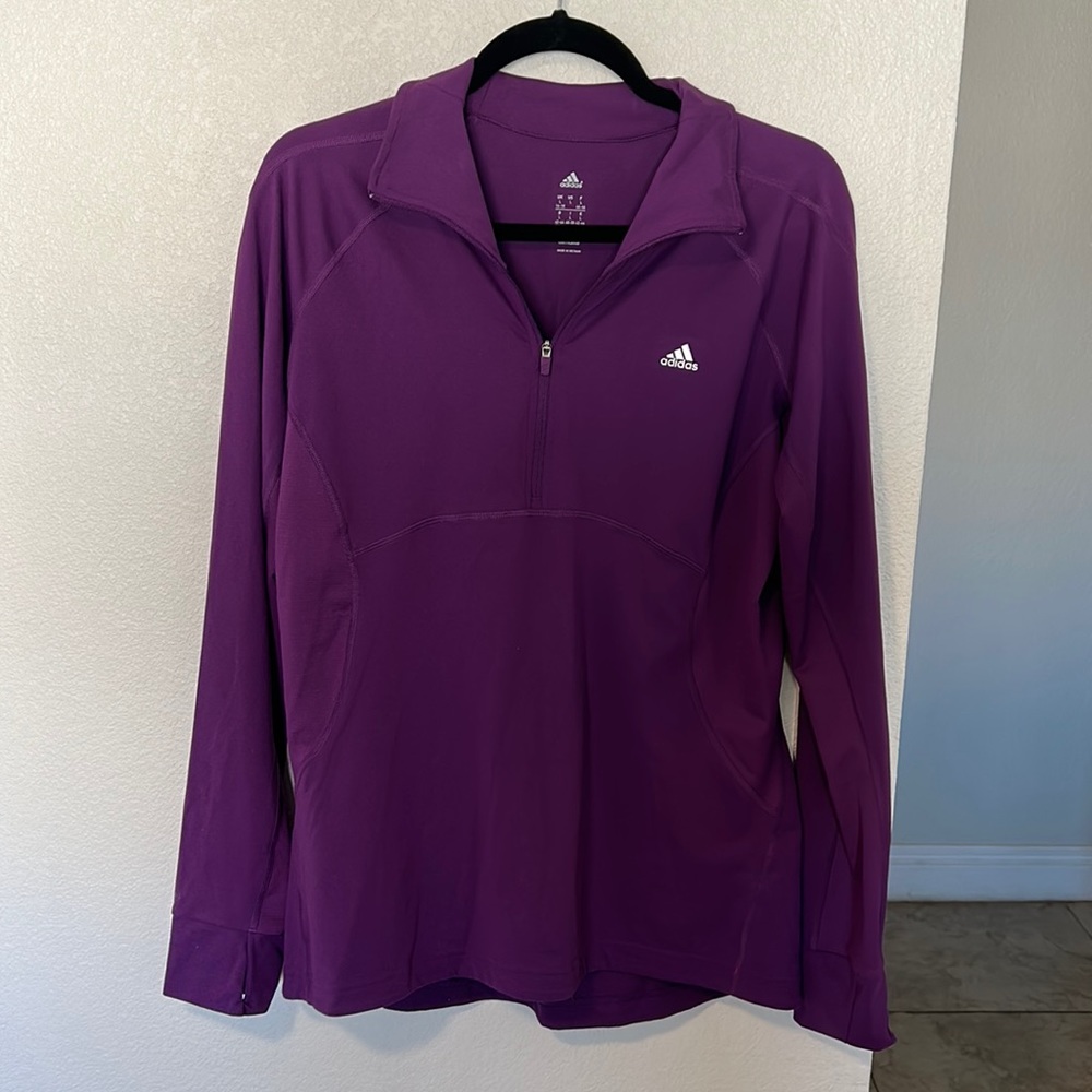 Adidas Half-Zip Long Sleeve (Purple)